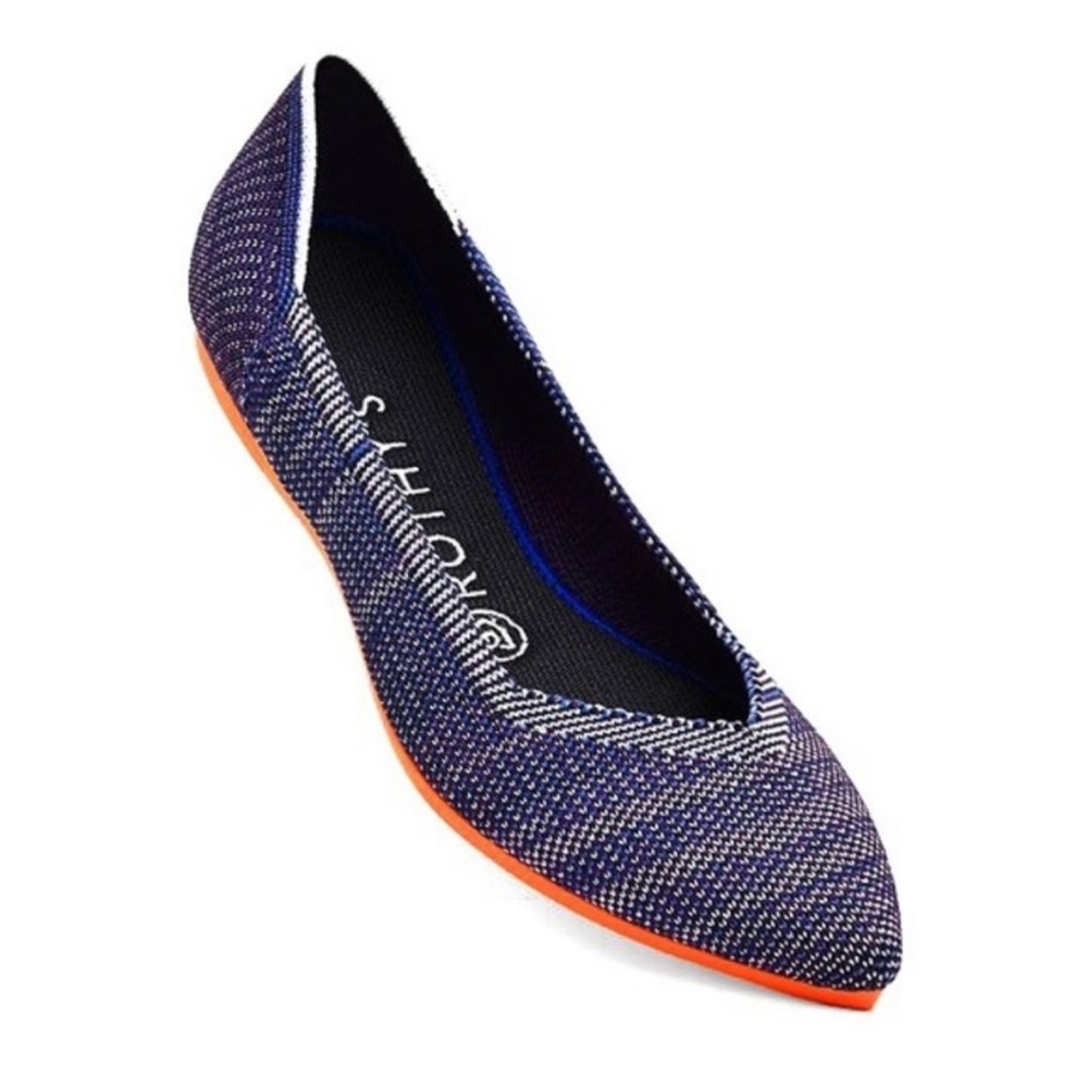 ROTHY'S Bright Blue Birdseye Point Flat RETIRED